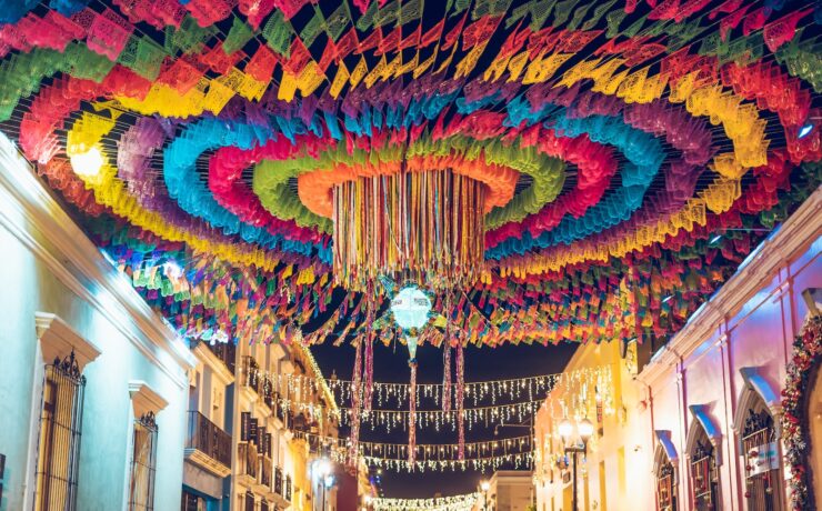 People Walking on Street oaxaca mexico