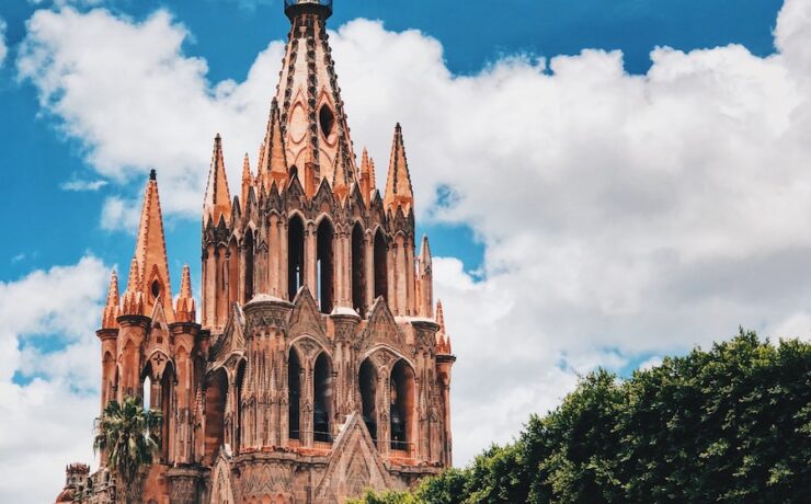 Brown Concrete Building Under Blue Sky SAN MIGUEL DE ALLENDE mexico