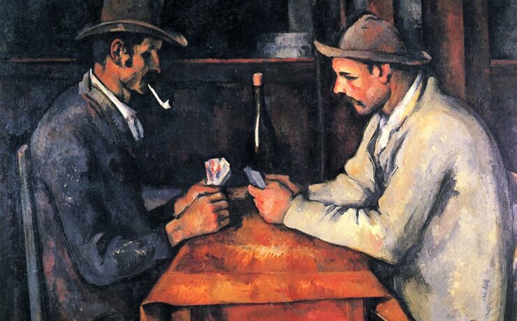 cezanne players of cards painting art masterpiece