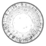 fotografia em close-up de bolhas de água com gás água carbonatada