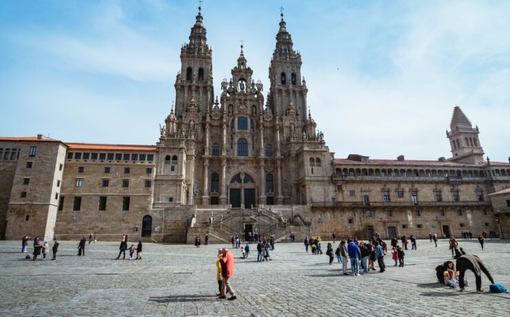 A Catedral de Santiago de Compostela na Religião da Galícia, Espanha, Europa