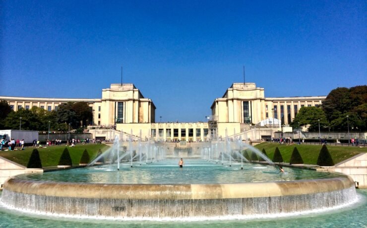 os jardins do Trocadéro em Paris