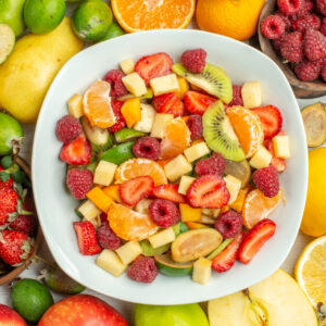 fresh fruit kiwi strawberry orange apple