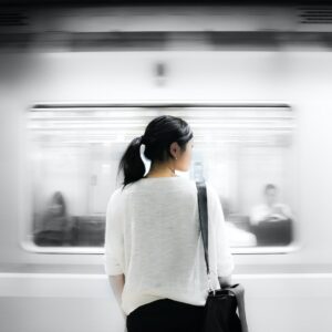mulher, subterrâneo, tristeza, menina,