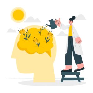 cérebro, mente, nutrir, cuidar, pensamentos, positividade