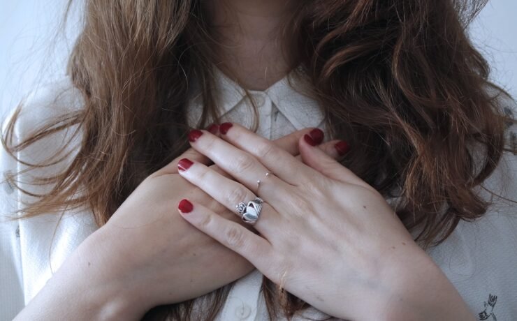 woman, folded hands, love, kindness