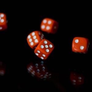 red and white dice lot