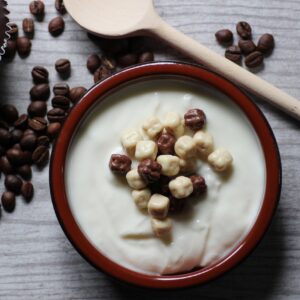 dessert, cute, sweet dish, yogurt, chocolate cube, creamy, nibble, yogurt, yogurt, yogurt, yogurt, yogurt