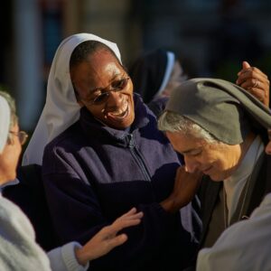 selective focus photo of group of nuns