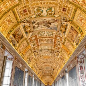 a Vatican ceiling with paintings on it