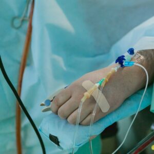 una persona hospitalizada