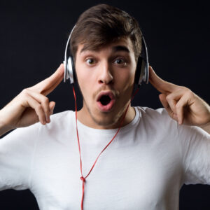 headphones loud music