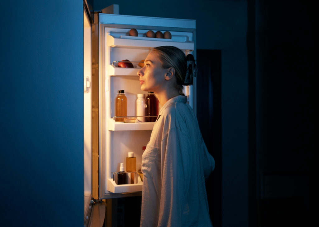 woman fridge