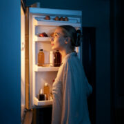 woman fridge