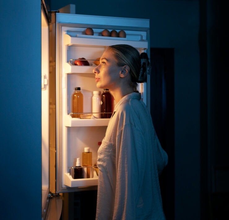 woman fridge