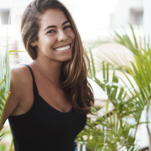 woman smiling