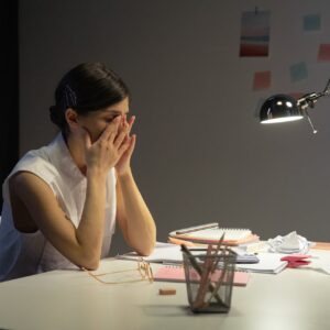woman tired anemia