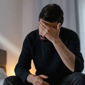 man in pain