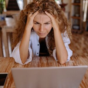 woman in stress