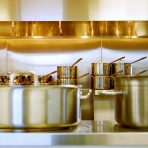 utensílios de cozinha de aço inoxidável, panelas