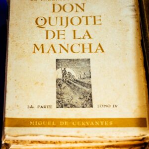 a capado livro Dom Quixote de la Mancha em uma versão bem antiga
