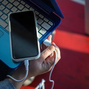 charging smartphone laptop