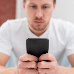 boy man smartphone