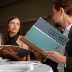 reading menu restaurant