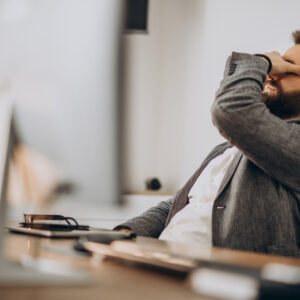 man stressed