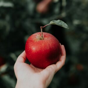one red apple