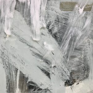 white and purple abstract painting