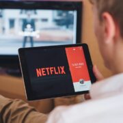 man watching Netflix
