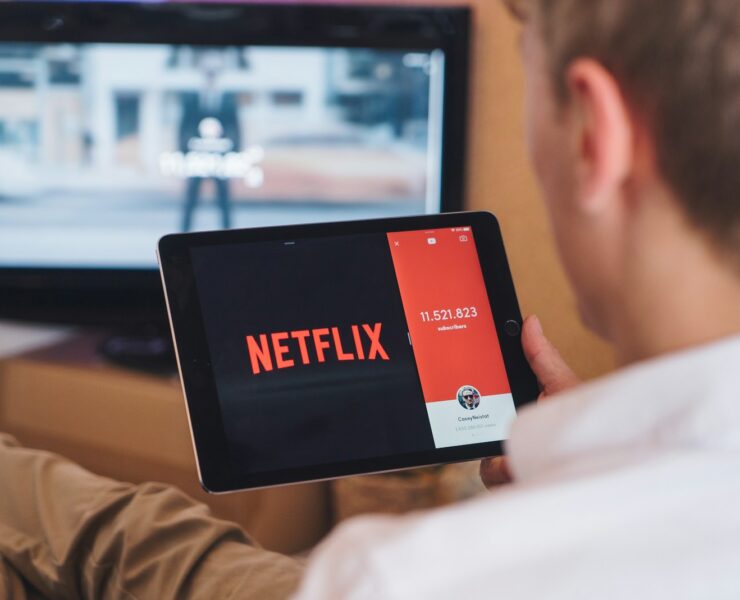 man watching Netflix