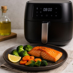 receitas rápidas para air fryer, Salmão Grelhado em 8 Minutos