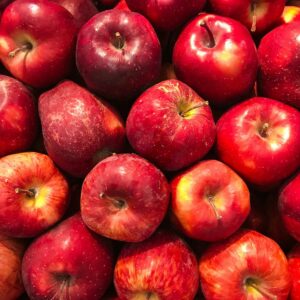 bunch of red apples